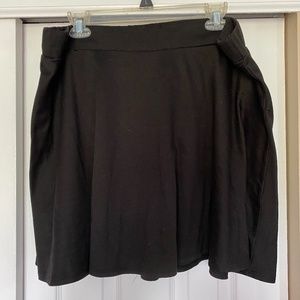 Plus Size Black Skater Skirt